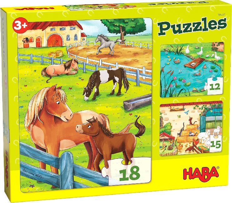 HABA Puzzles Bauernhoftiere (Kinderpuzzle) main product photo
