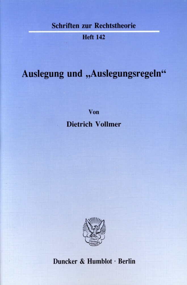 Auslegung und "Auslegungsregeln". main product photo
