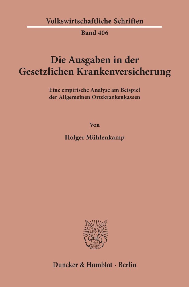 Die Ausgaben in der gesetzlichen Krankenversicherung. main product photo