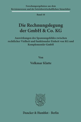 Die Rechnungslegung der GmbH & Co. KG.