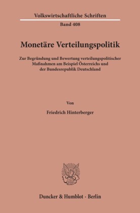 Monetäre Verteilungspolitik.