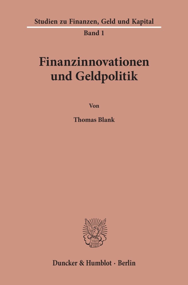 Finanzinnovationen und Geldpolitik. main product photo