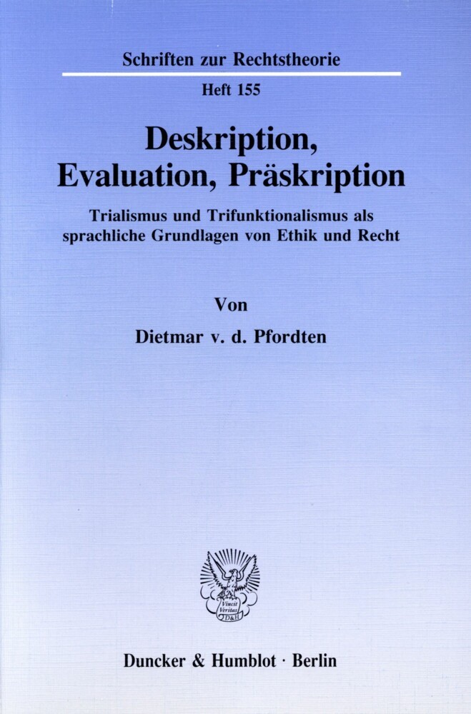 Deskription, Evaluation, Präskription. main product photo