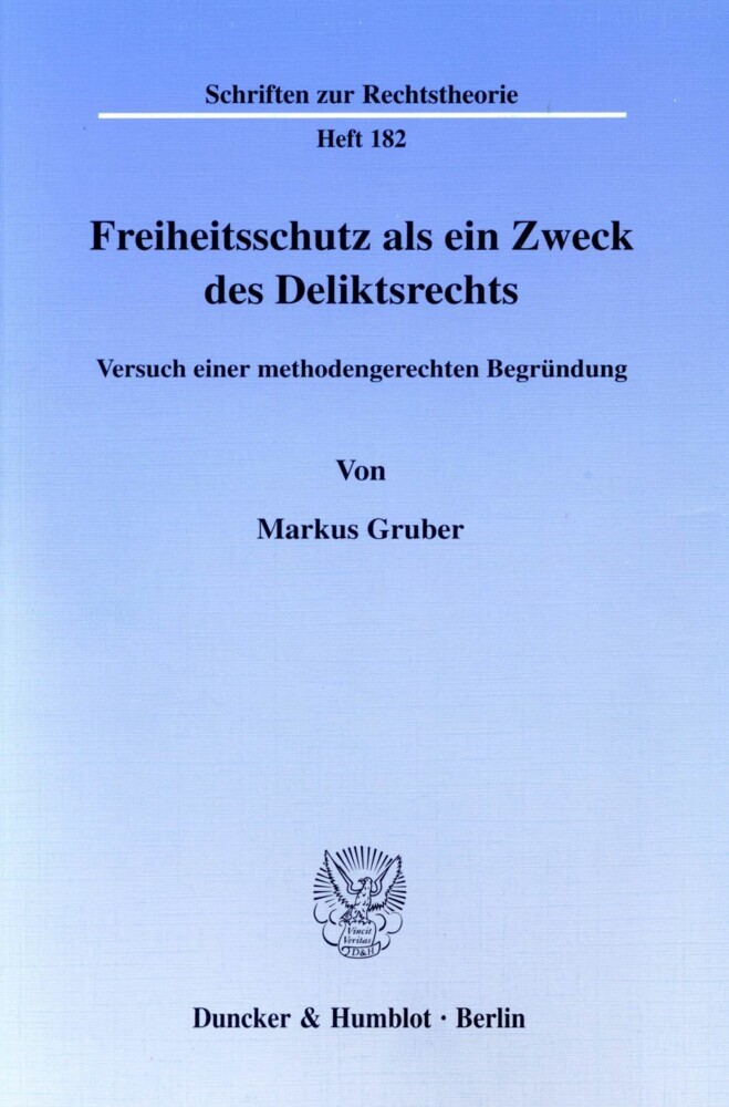 Freiheitsschutz als ein Zweck des Deliktsrechts. main product photo