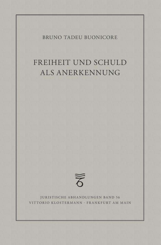 Freiheit und Schuld als Anerkennung main product photo