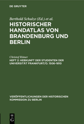 Herkunft der Studenten der Universität Frankfurt/O. 1506-1810