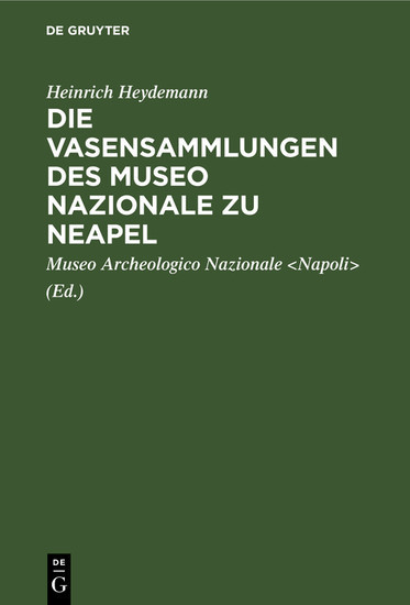 Die Vasensammlungen des Museo Nazionale zu Neapel main product photo
