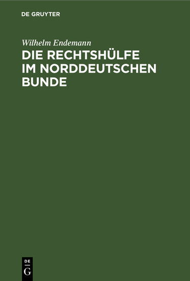 Die Rechtshülfe im Norddeutschen Bunde main product photo