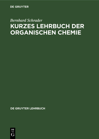 Kurzes Lehrbuch der organischen Chemie main product photo