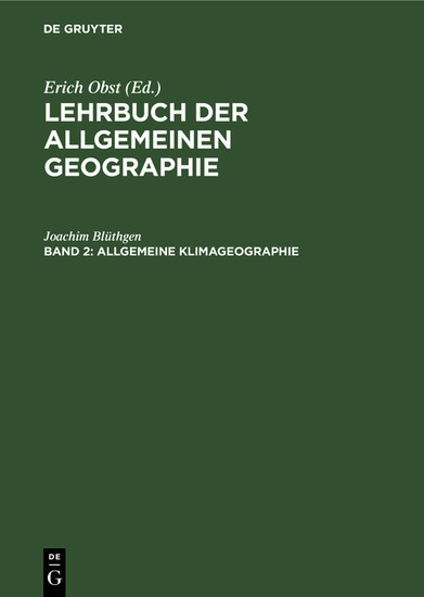 Allgemeine Klimageographie main product photo