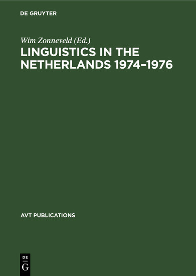 Linguistics in the Netherlands 1974-1976 main product photo