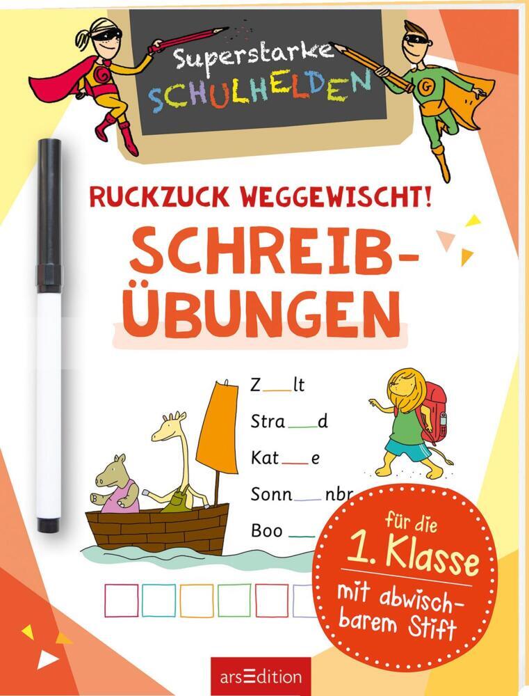 Superstarke Schulhelden - Ruckzuck weggewischt! Schreibübungen main product photo