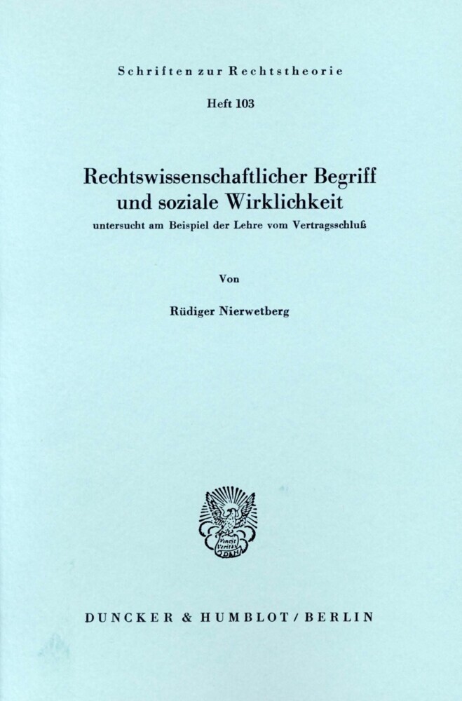 Rechtswissenschaftlicher Begriff und soziale Wirklichkeit main product photo