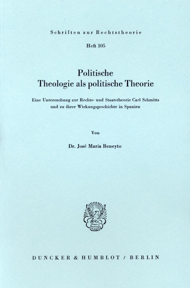 Politische Theologie als politische Theorie. main product photo