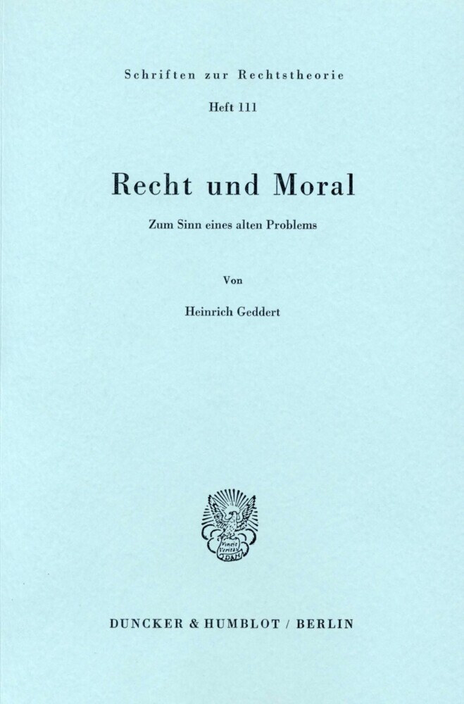 Recht und Moral. main product photo