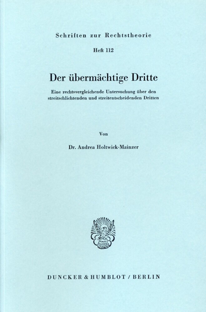 Der übermächtige Dritte. main product photo
