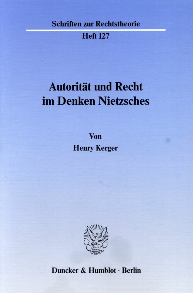 Autorität und Recht im Denken Nietzsches. main product photo