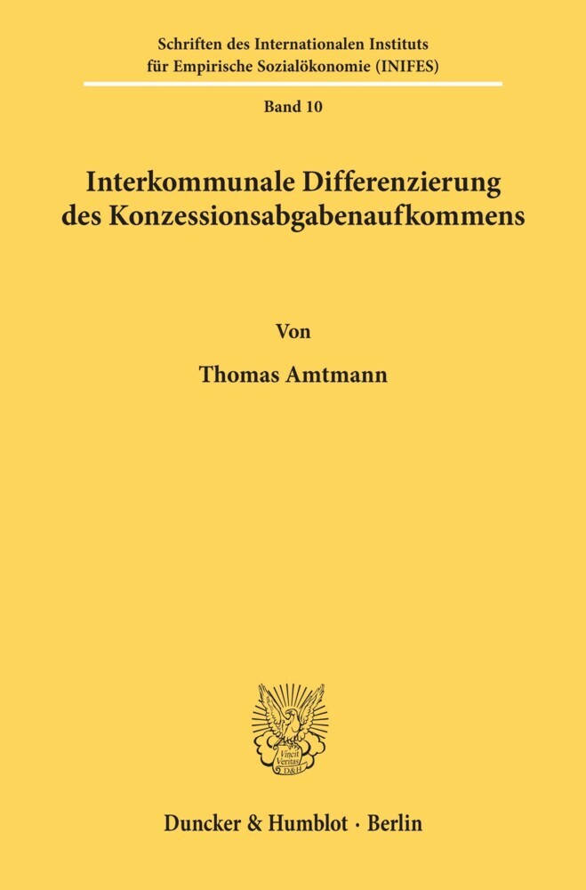 Interkommunale Differenzierung des Konzessionsabgabenaufkommens. main product photo