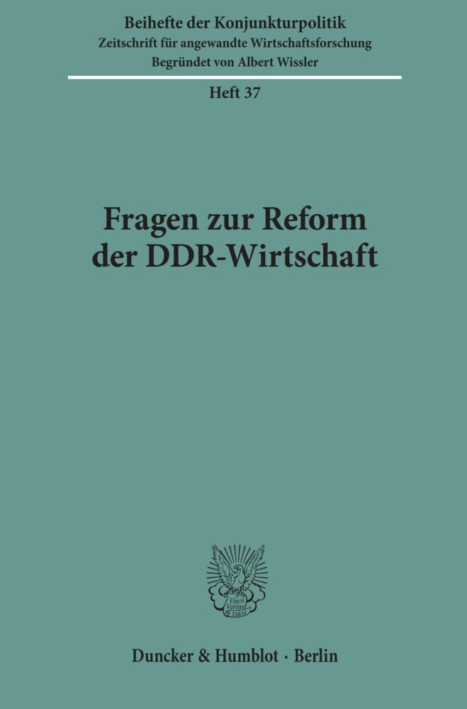 Fragen zur Reform der DDR-Wirtschaft. main product photo