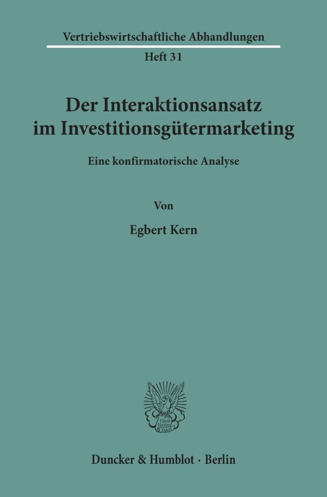 Der Interaktionsansatz im Investitionsgütermarketing. main product photo