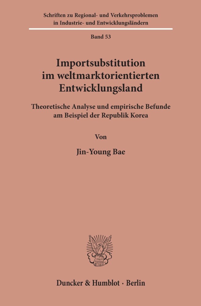 Importsubstitution im weltmarktorientierten Entwicklungsland. main product photo