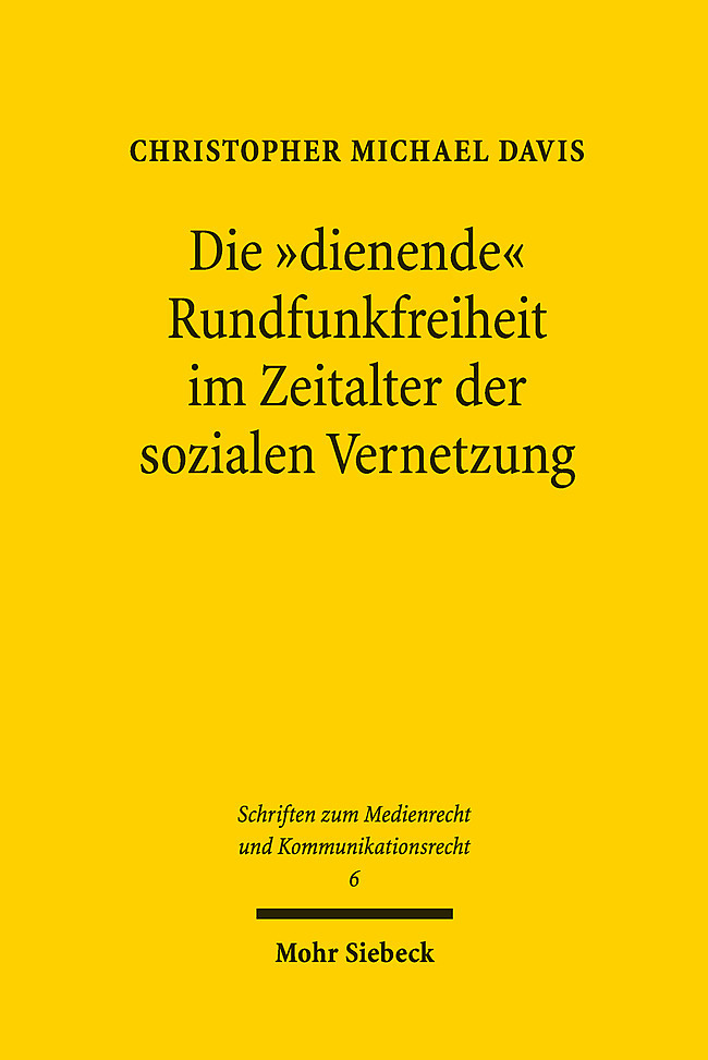 Die 'dienende' Rundfunkfreiheit im Zeitalter der sozialen Vernetzung main product photo