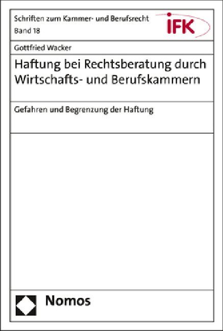 Haftung bei Rechtsberatung durch Wirtschafts- und Berufskammern main product photo