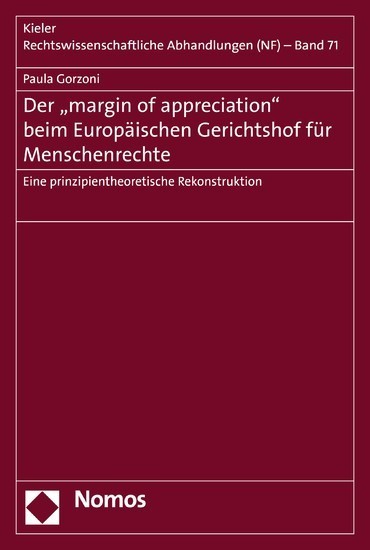 Der 'margin of appreciation' beim Europäischen Gerichtshof für Menschenrechte main product photo