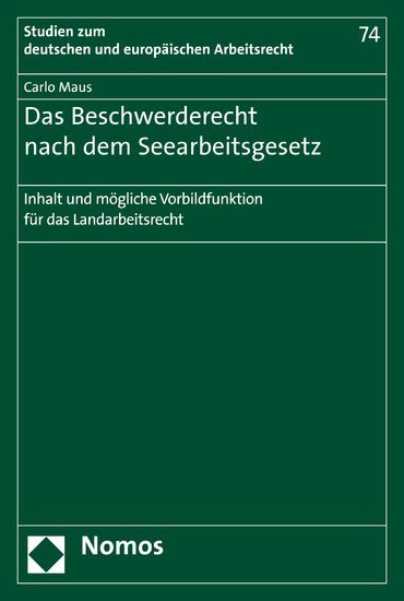 Das Beschwerderecht nach dem Seearbeitsgesetz main product photo