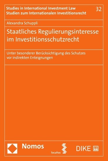 Staatliches Regulierungsinteresse im Investitionsschutzrecht main product photo
