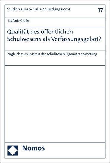 Qualität des öffentlichen Schulwesens als Verfassungsgebot? main product photo
