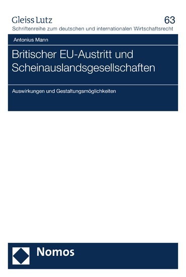 Britischer EU-Austritt und Scheinauslandsgesellschaften main product photo