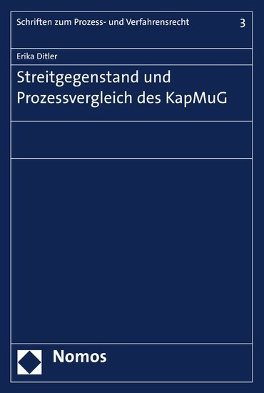 Streitgegenstand und Prozessvergleich des KapMuG main product photo