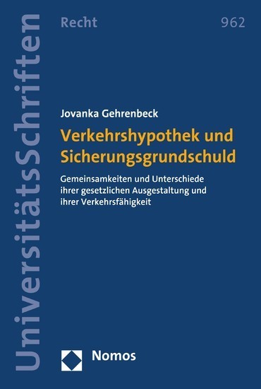 Verkehrshypothek und Sicherungsgrundschuld main product photo