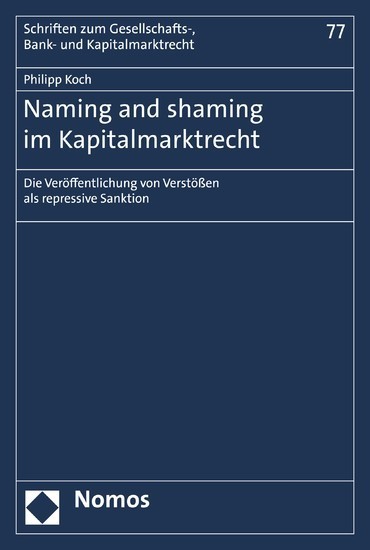 Naming and shaming im Kapitalmarktrecht main product photo