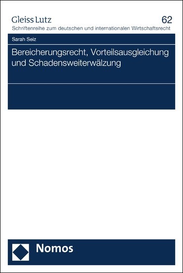 Bereicherungsrecht, Vorteilsausgleichung und Schadensweiterwälzung main product photo