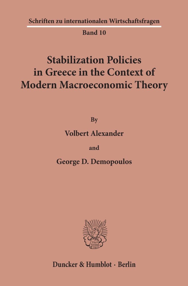 Stabilization Policies in Greece in the Context of Modern Macroeconomic Theory. main product photo