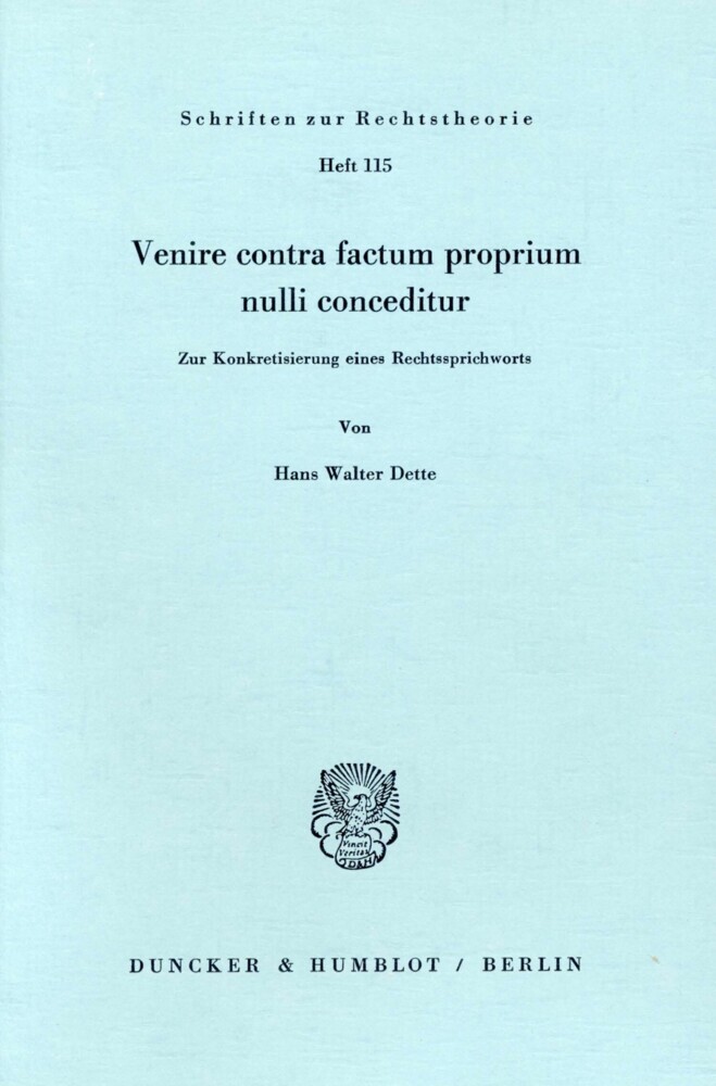 Venire contra factum proprium nulli conceditur. main product photo