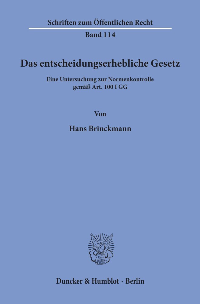 Das entscheidungserhebliche Gesetz. main product photo