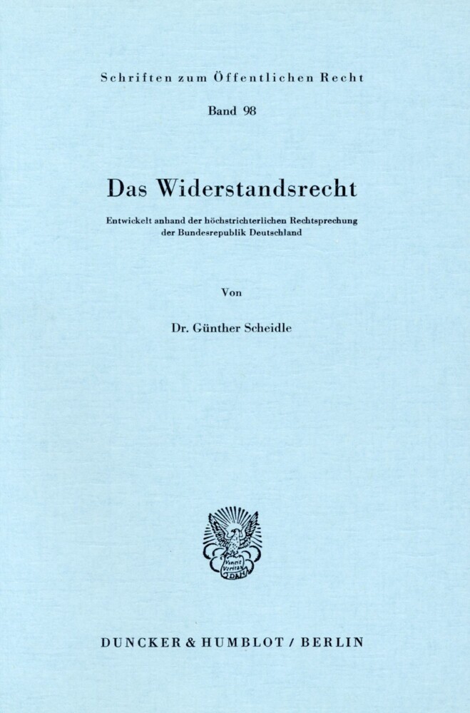 Das Widerstandsrecht. main product photo