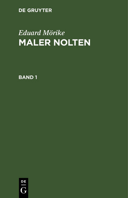 Eduard Mörike: Maler Nolten. Band 1 main product photo