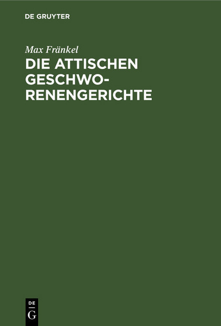 Die attischen Geschworenengerichte main product photo