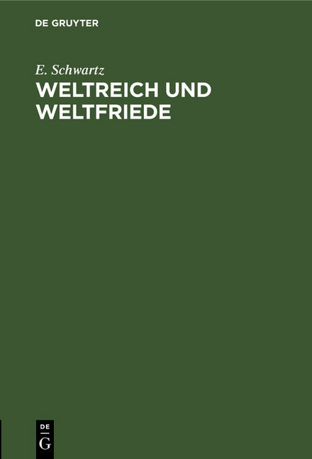 Weltreich und Weltfriede main product photo