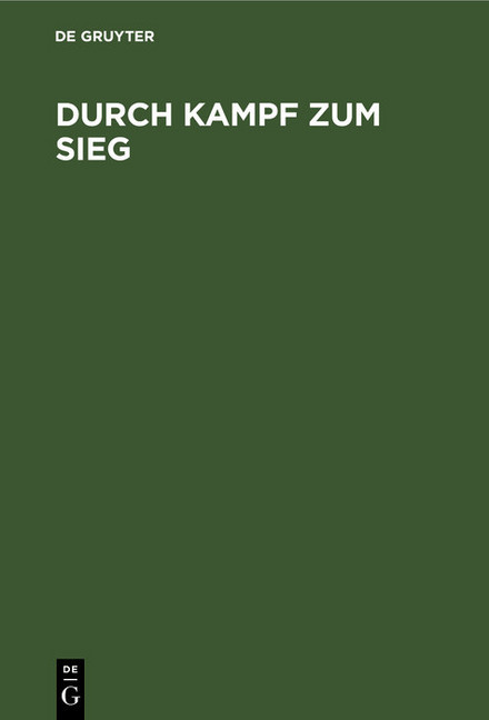 Durch Kampf zum Sieg main product photo