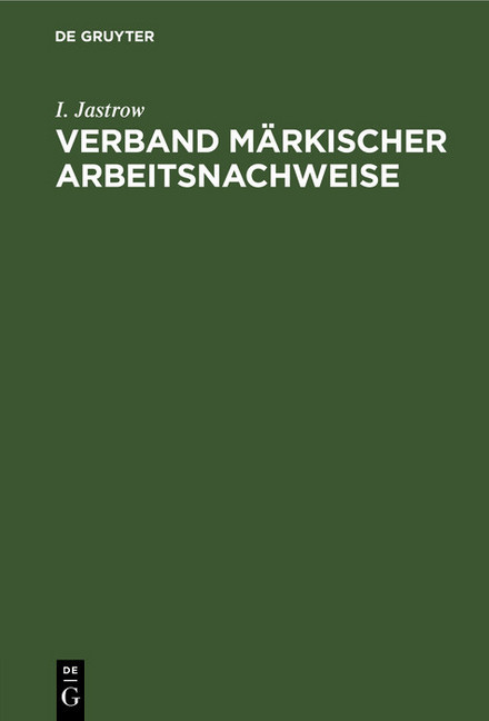 Verband märkischer Arbeitsnachweise main product photo