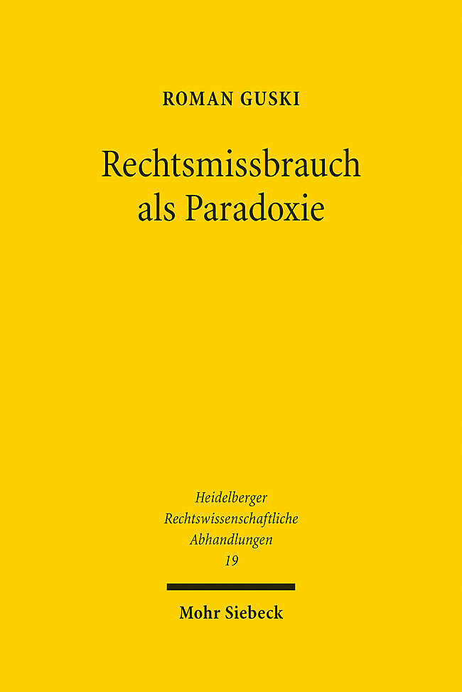 Rechtsmissbrauch als Paradoxie main product photo