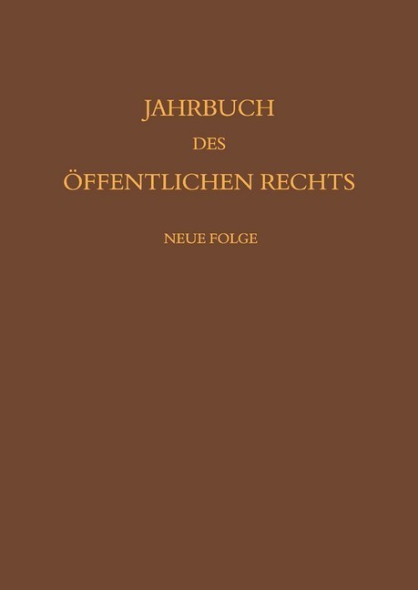 Jahrbuch des öffentlichen Rechts der Gegenwart. Neue Folge main product photo