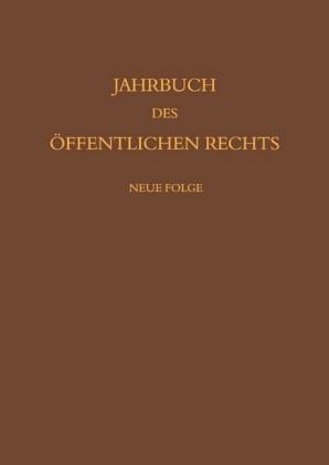 Jahrbuch des öffentlichen Rechts der Gegenwart. Neue Folge