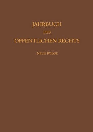 Jahrbuch des öffentlichen Rechts der Gegenwart. Neue Folge