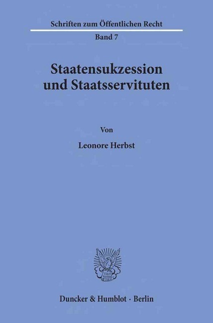 Staatensukzession und Staatsservituten. main product photo